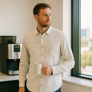 Dubarry Button Shirt Mens 2XL‎ Country Heritage Check Classic Outdoor Lifestyle